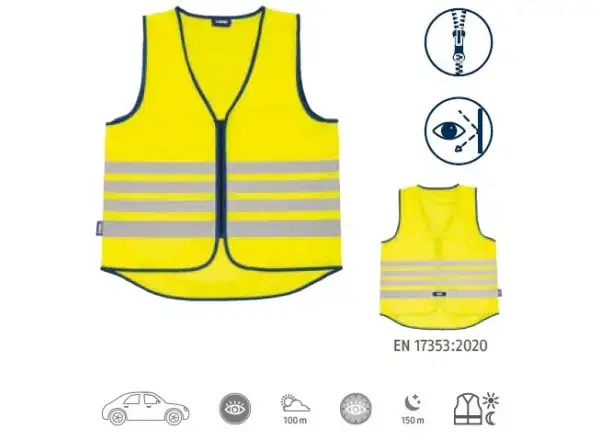 Abus Lumino Reflex KIDS Kinderweste Gelb.