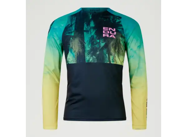 Endura Tropical Print LTD Herrentrikot Langarm Atlantic