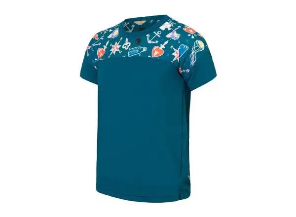 Sensor Cyklo Helium Kindertrikot kurzarm safír/Boys Tattoo