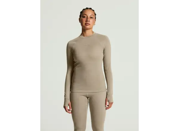CRAFT Wool Comfort RN LS Damen T-Shirt Beige