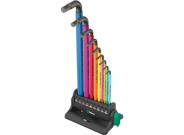 Wera 950/9 Hex-Plus Multicolour 3 Inbusschlüssel L-Form Set 9 Stk mit Halterung