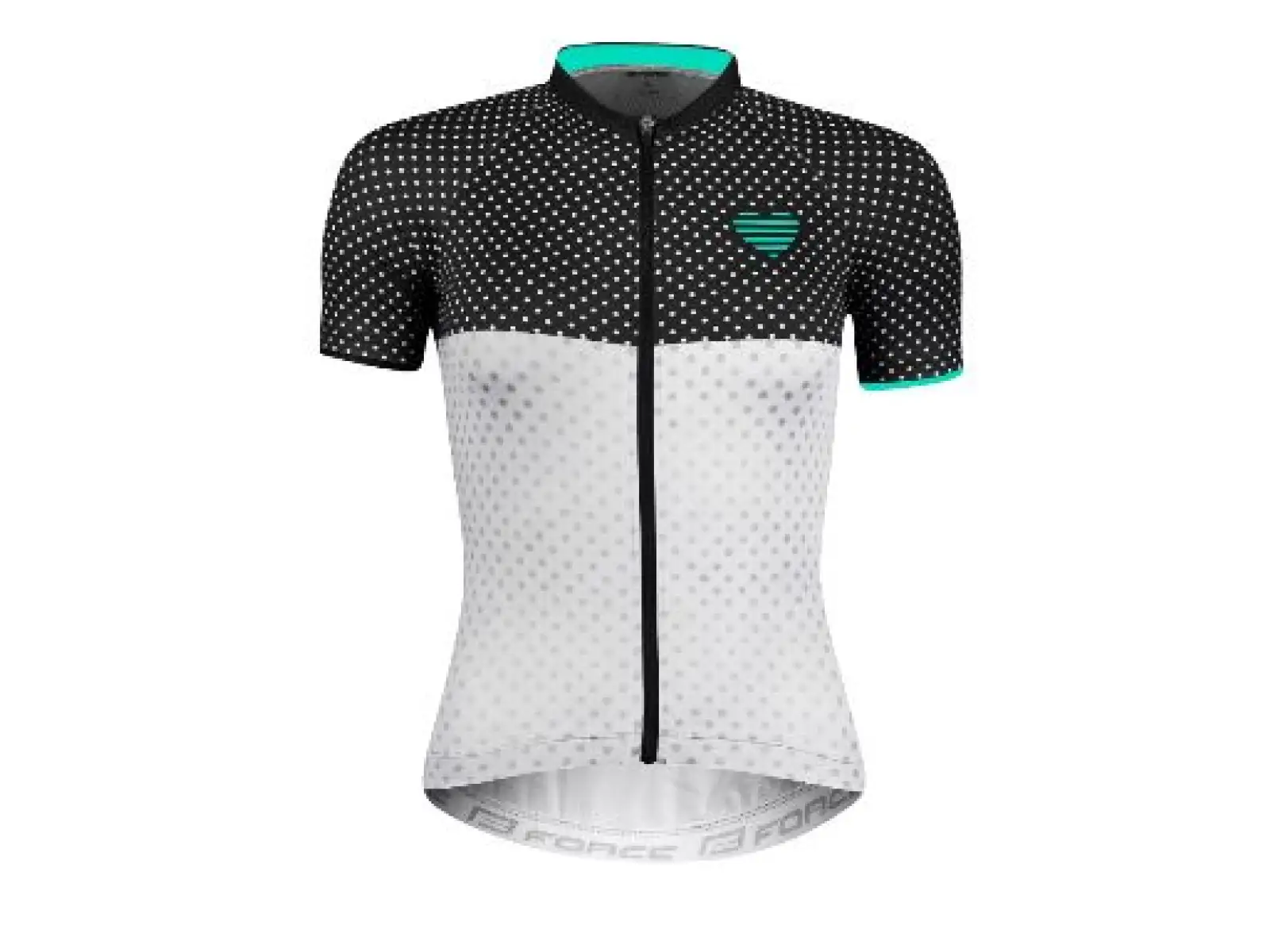 Force Points Damen Kurzarmtrikot schwarz/weiß/türkis