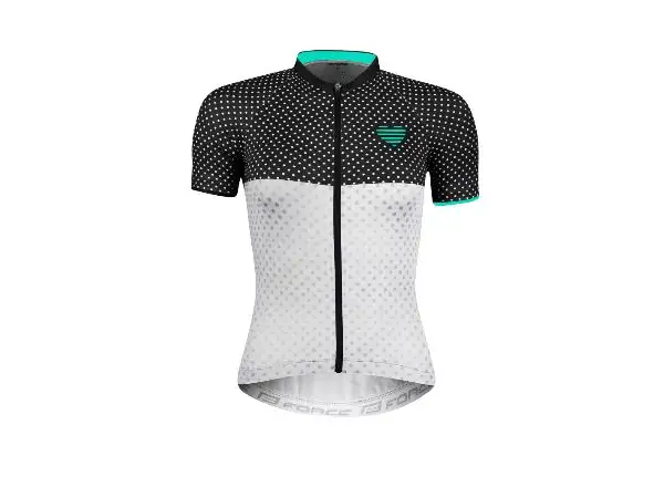 Force Points Damen Kurzarmtrikot schwarz/weiß/türkis
