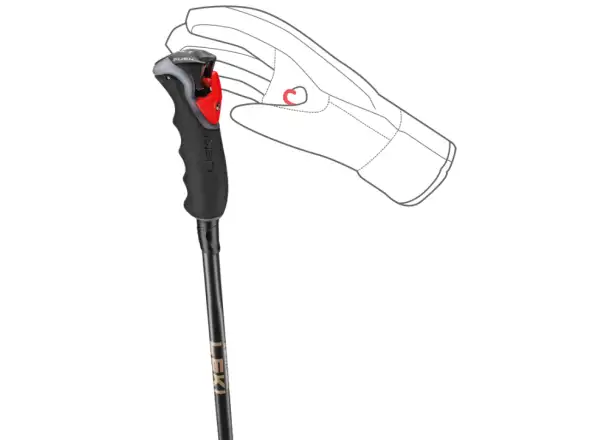 Leki Artena Airfoil 3D Skistöcke schwarz/dunkles Anthrazit/Roségold