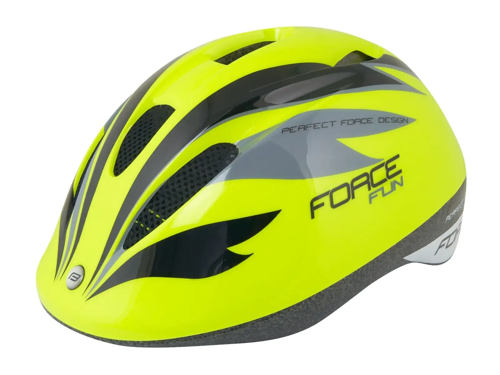 Force Fun Streifen Kinderhelm in Fluofarbe