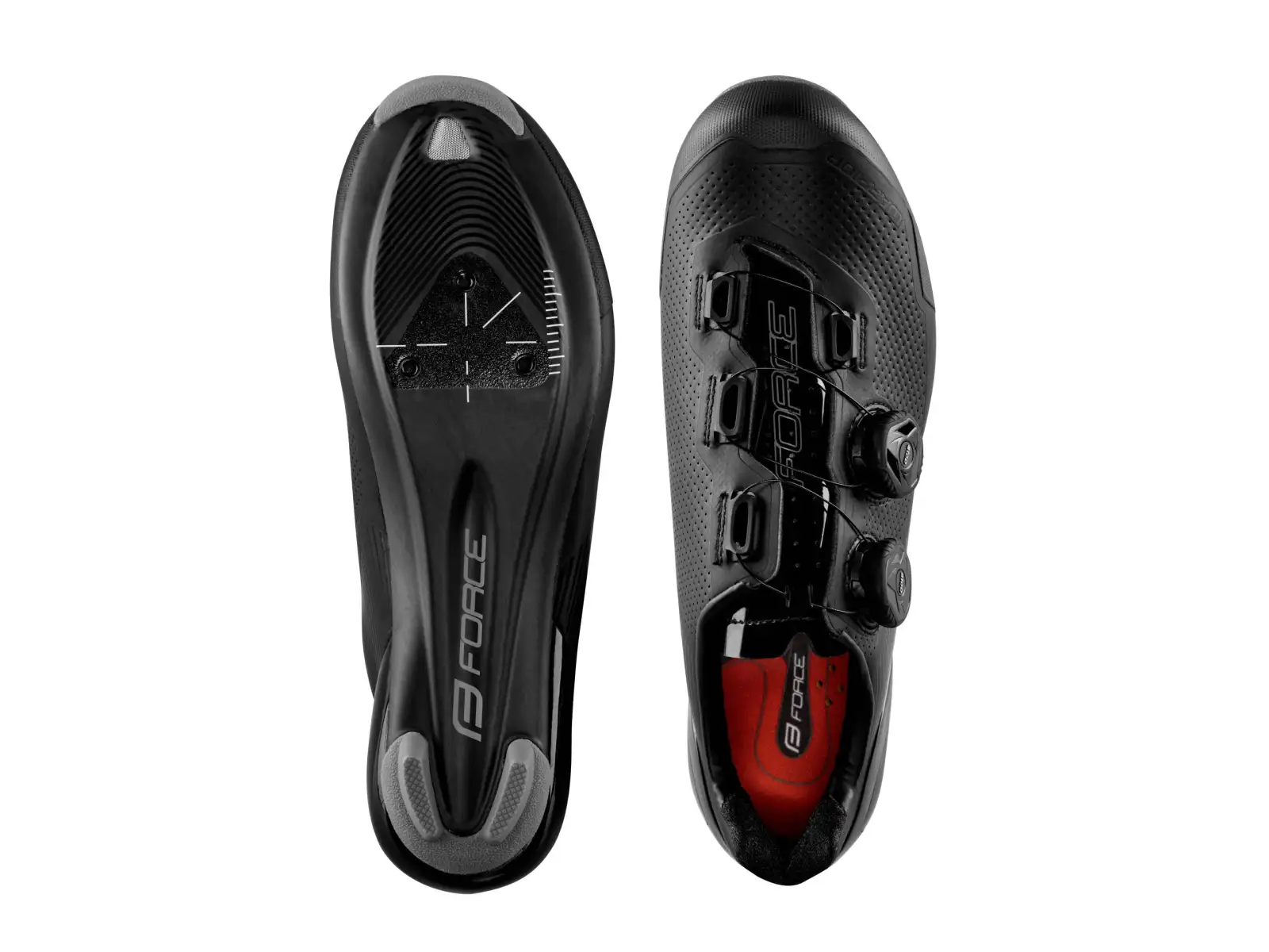 Force Road Warrior Carbon Straßen-Radschuhe für Männer Schwarz