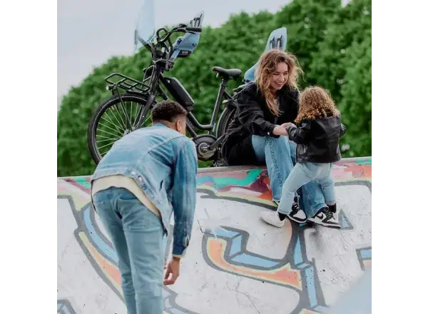 Urban Iki Ta-ke Fahrradsitz für MIK Gepäckträger Fuji Blue/Bincho Black