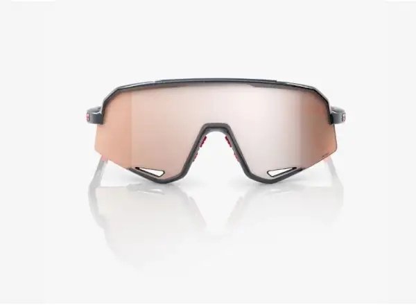 100% Slendale Brille Glanz Carbon Fiber/HiPER Crimson-Silber Linse