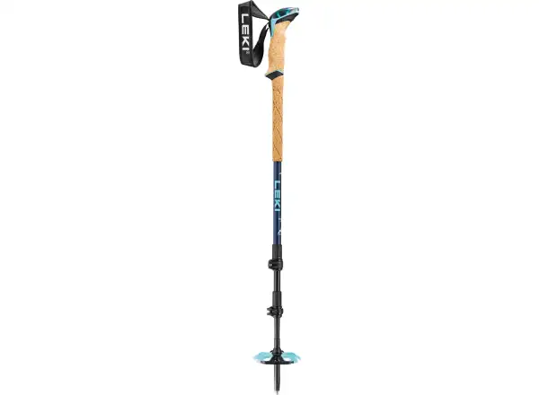 Leki Winter Tour Bernina Lite 3 Damen-Skistöcke Denim Blau/Dunkelblau/Mint 100-135 cm
