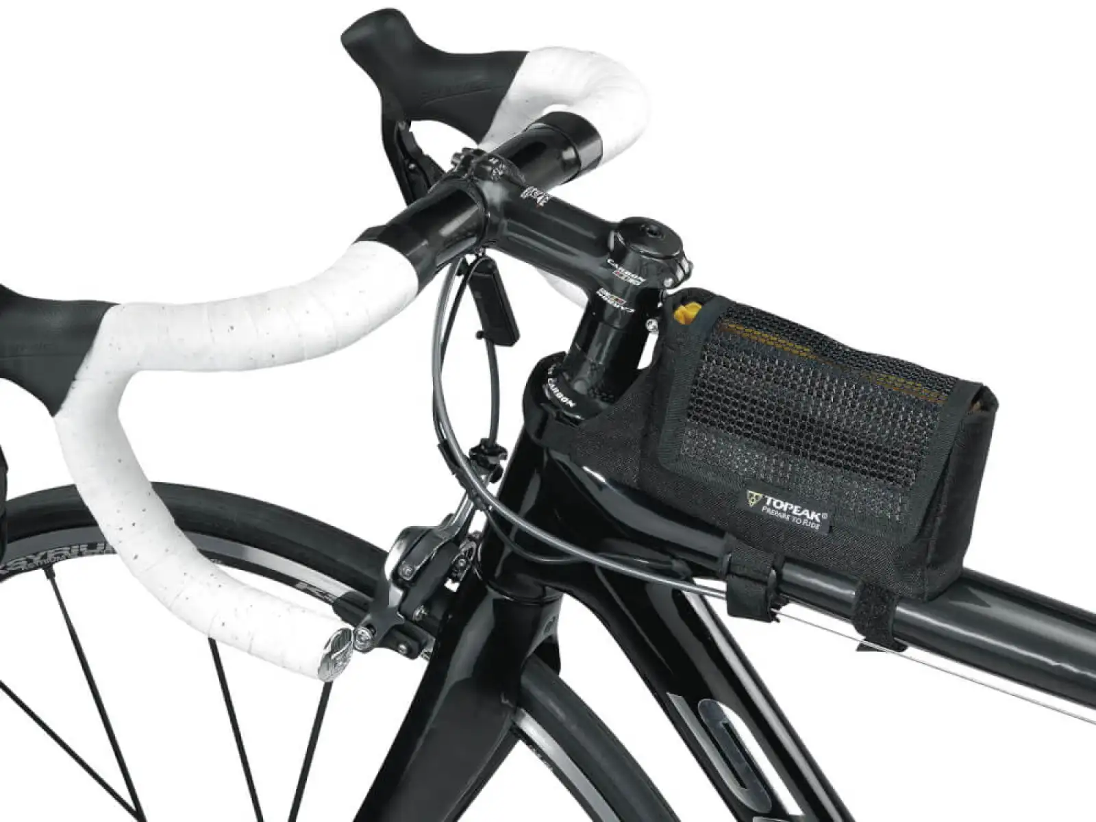 Topeak Tribag Rahmentasche 0,6 l Schwarz, Größe M + Regenabdeckung