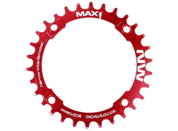 MAX1 Narrow Wide Kettenblatt BCD104, 30 Zähne, rot