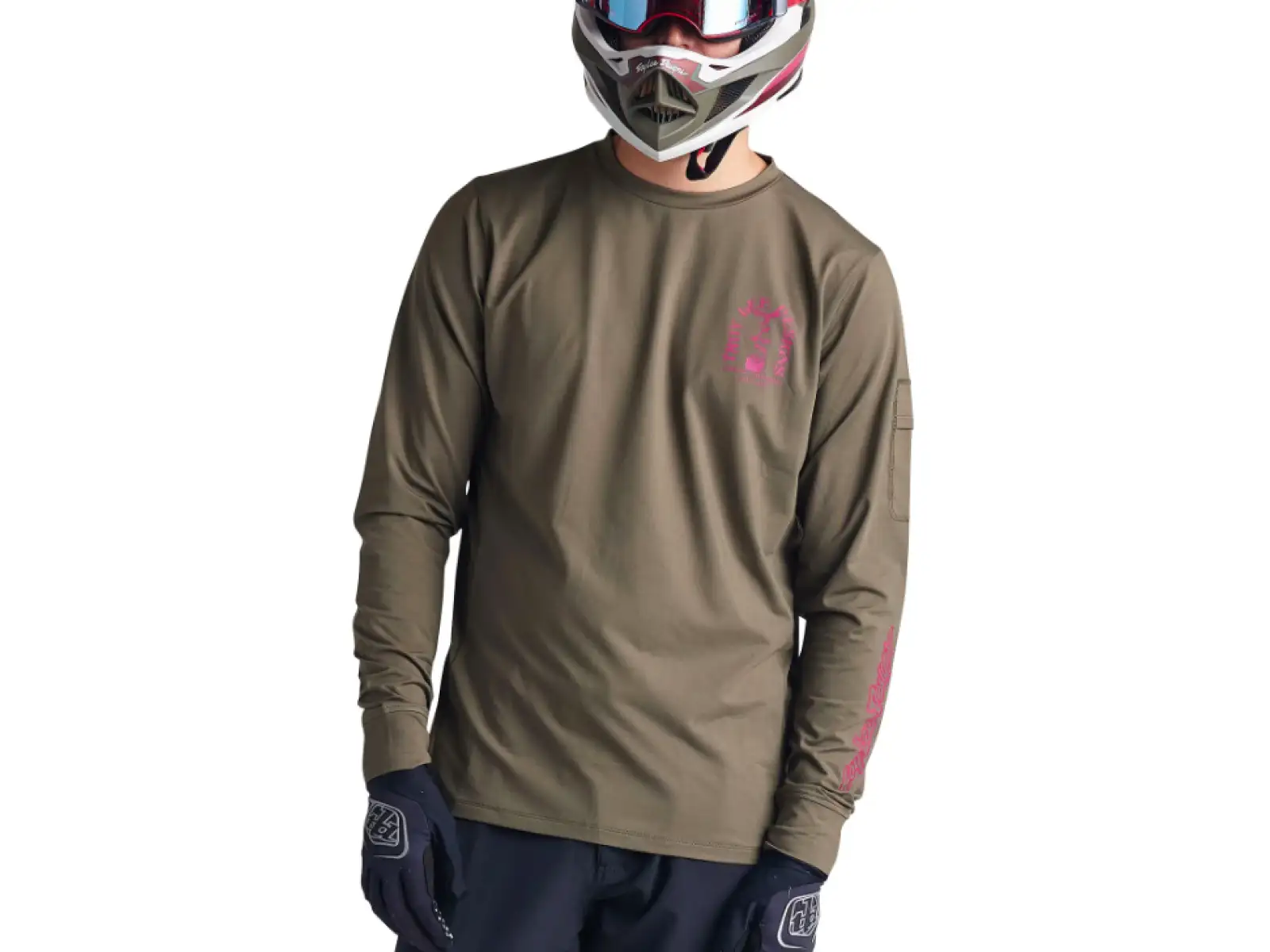 Troy Lee Designs Ruckus Ride Tee Herrenshirt Langarm Fangs Olive