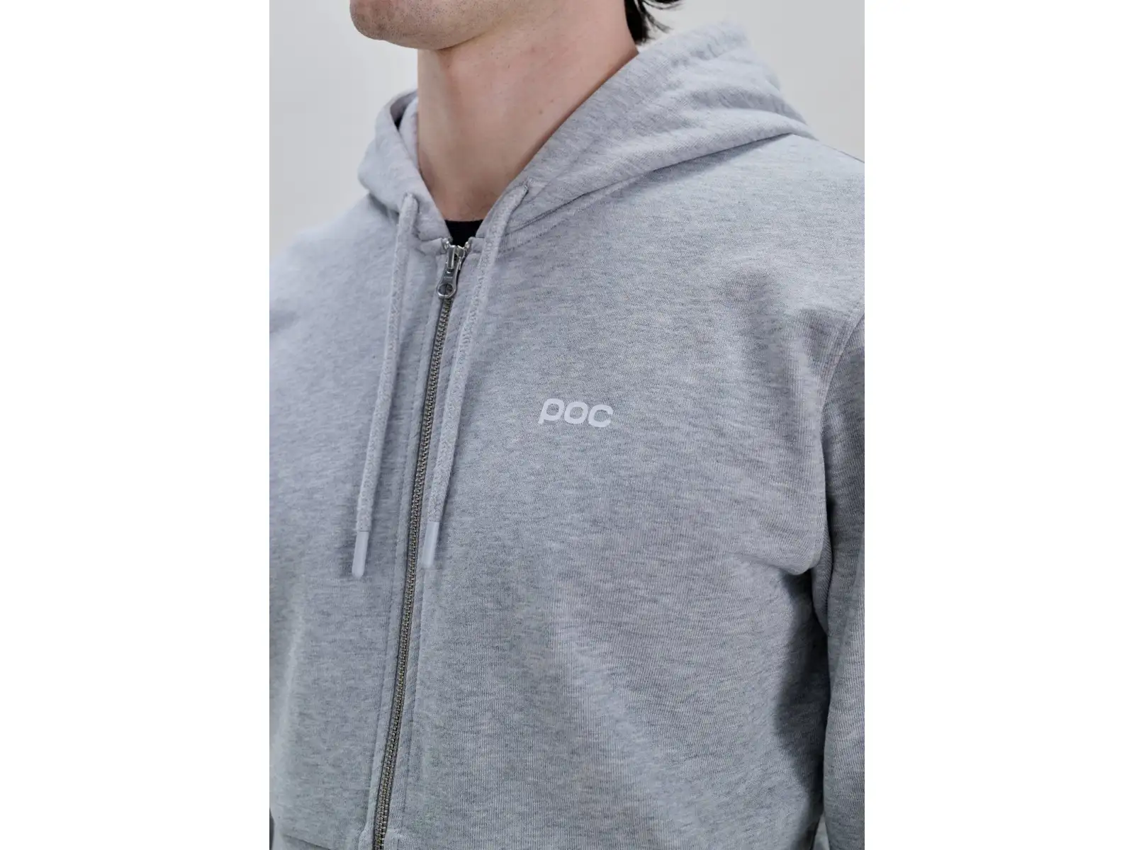 POC Zip Hoodie Kapuzen-Sweatjacke mit Reißverschluss Grey Melange