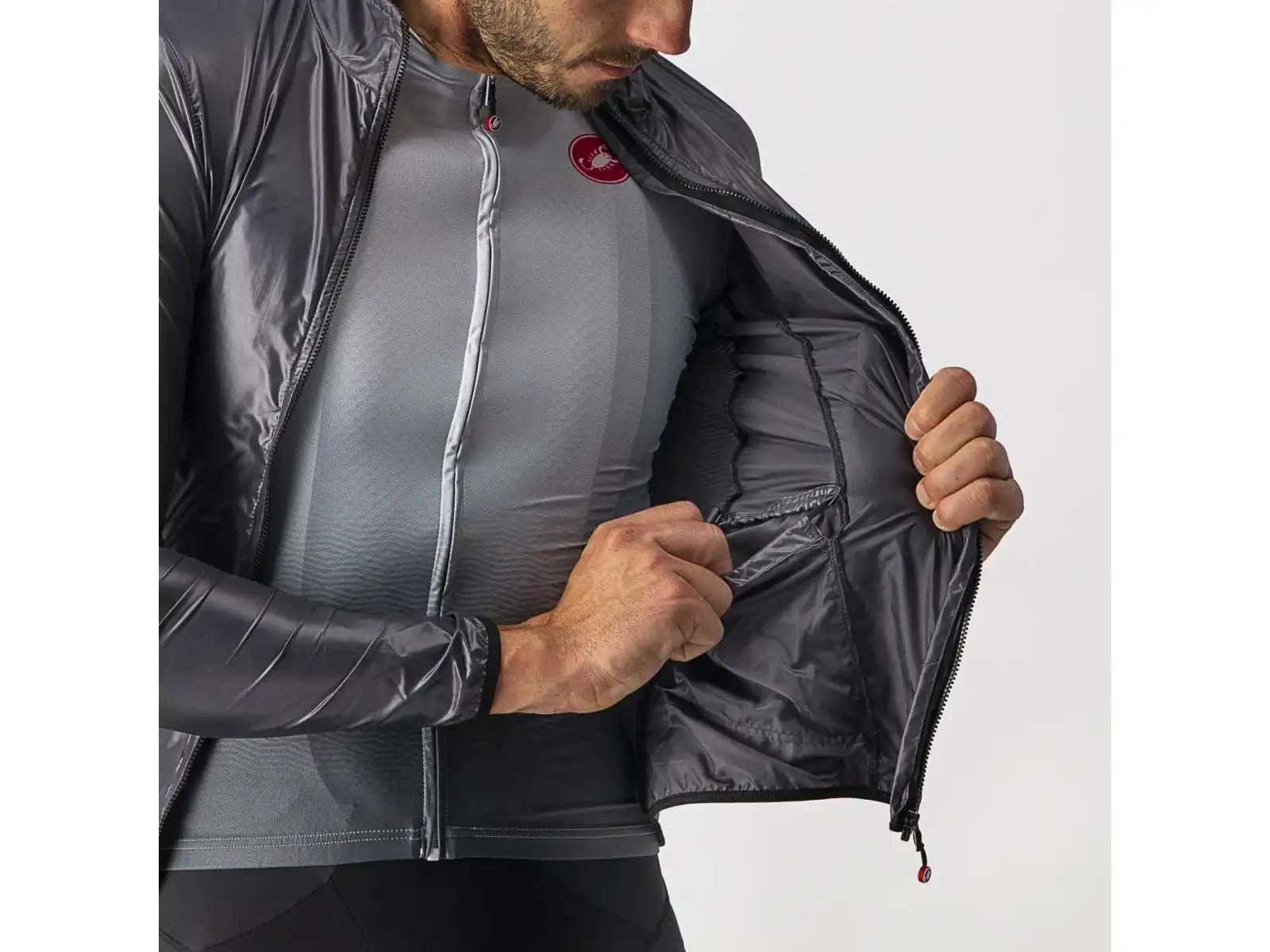 Castelli Aria Shell Herrenjacke Dark Gray