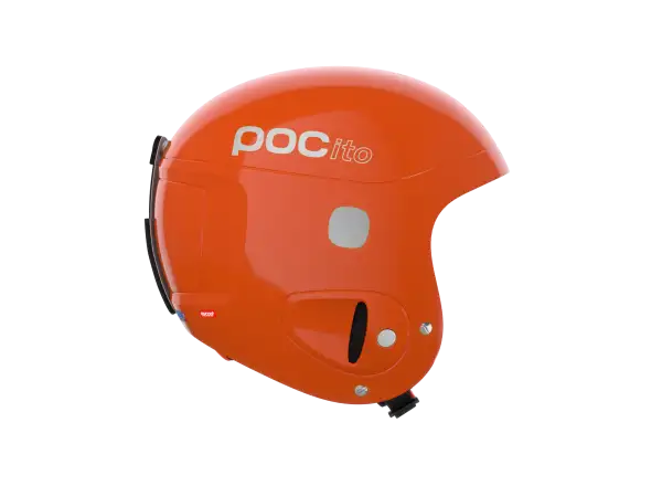 POC POCito Skull Kinder Skihelm fluoreszierendes Orange, verstellbar, Einheitsgröße.