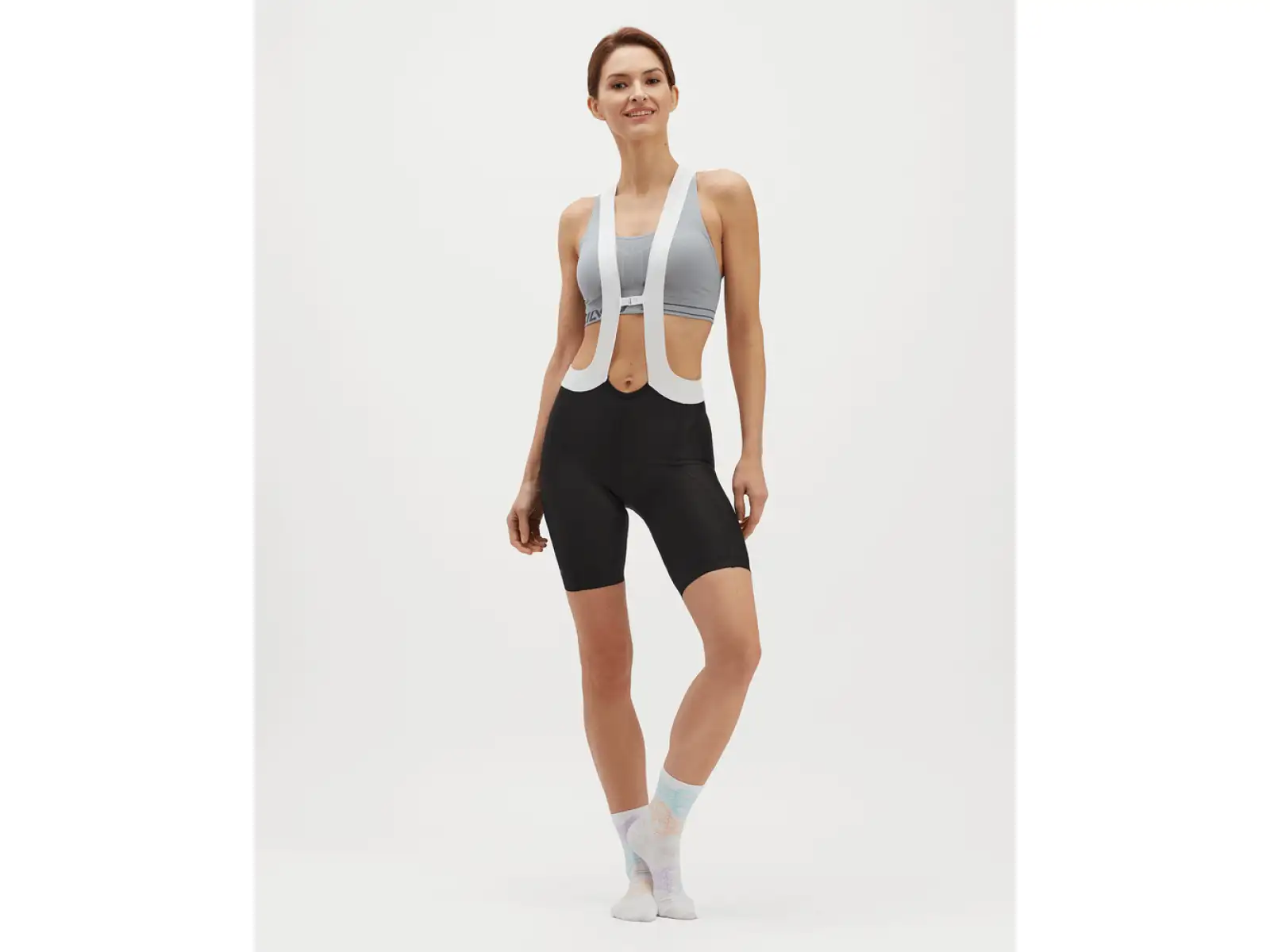 Silvini Santerno Damen-Shorts mit Trägern und Einsatz Black/White