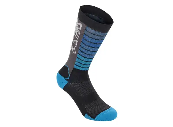 Alpinestars Drop 22 Socken Schwarz/Aqua