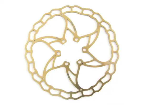 Quaxar Superleichter IRIS Ti gold Bremsscheibe 160 mm.