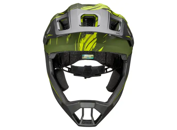 Uvex React JR Fullface MTB Helm Dark olive matt