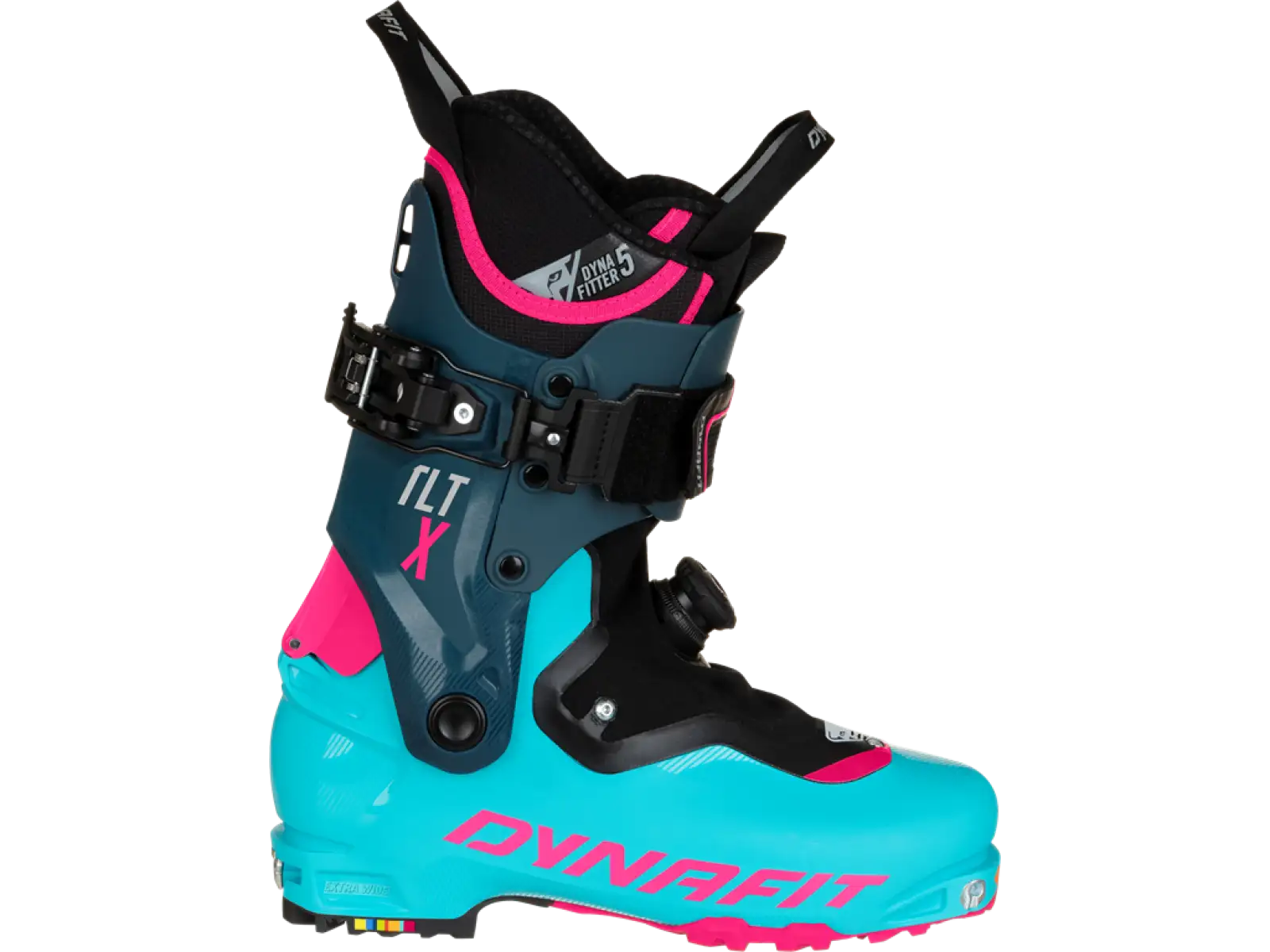 Dynafit TLT X Extra Wide Damen Skitourenschuhe Silvretta/Pink Glo