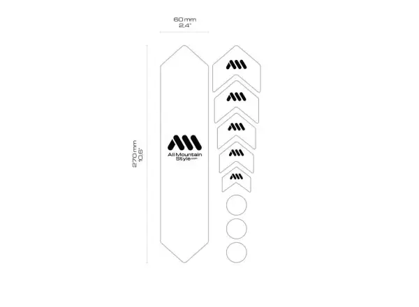 All Mountain Style Rahmen-Schutzaufkleber Basic Black/Silver