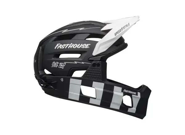 Bell Super Air R Mips Helm matt schwarz/weiß Fasthouse