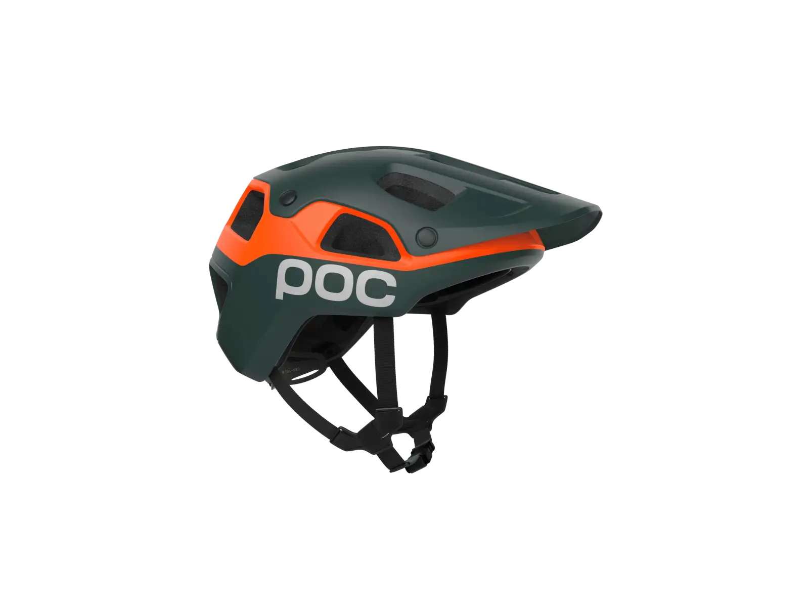 POC Cularis Pure MTB Helm Pargasite Green Matt/Fluorescent Orange Matt