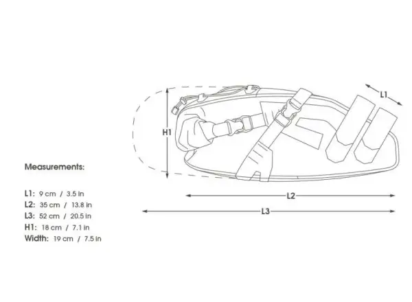 Apidura Expedition saddle pack 17 l Satteltasche