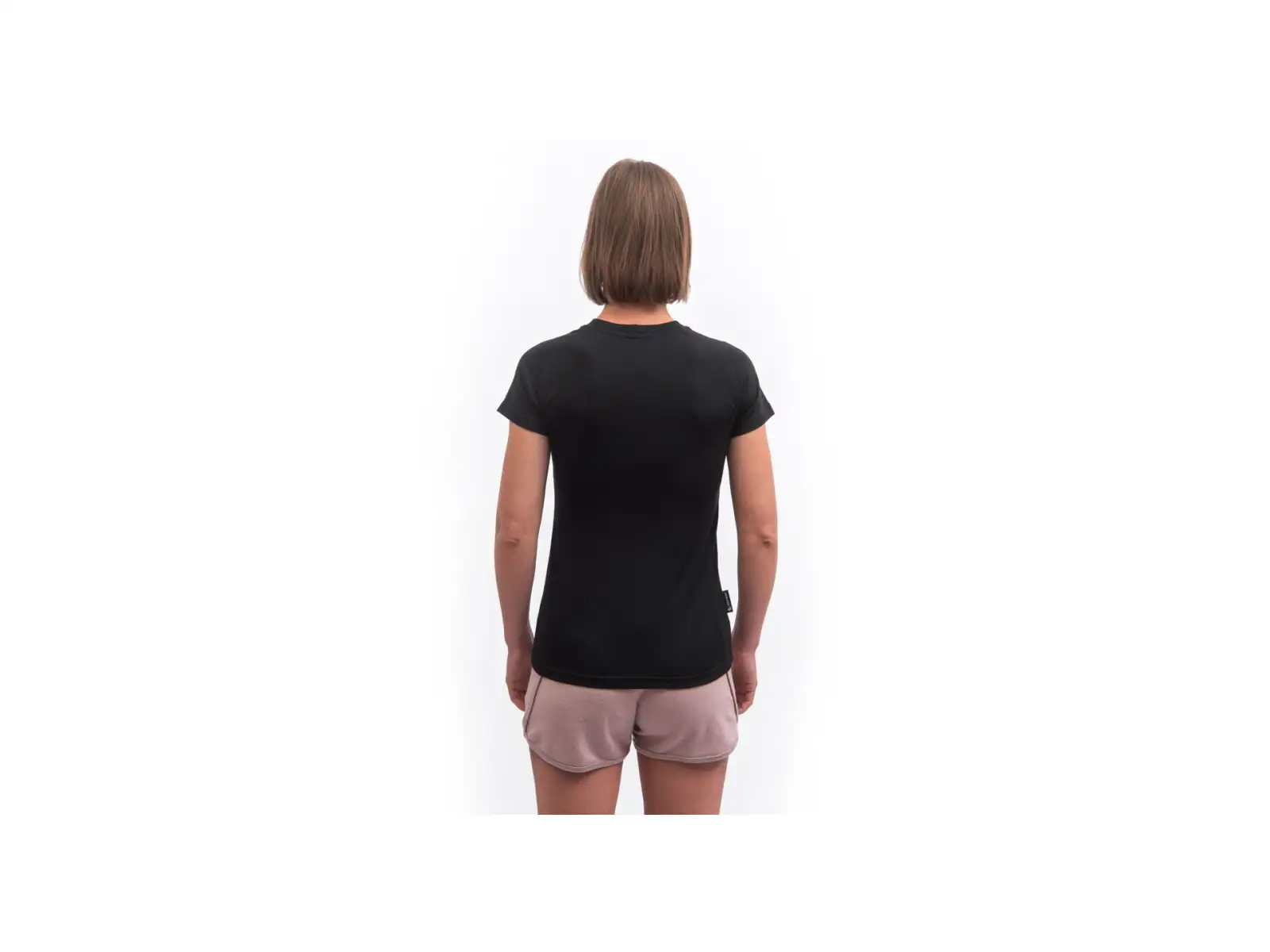 Sensor Merino Active No Logo Damen T-Shirt kurzarm schwarz