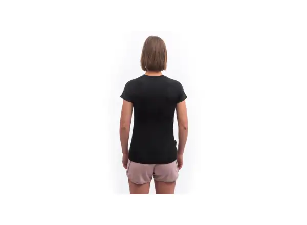 Sensor Merino Active No Logo Damen T-Shirt kurzarm schwarz