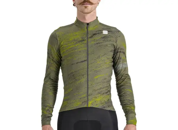 Sportful Cliff Supergiara Herren Langarmtrikot beetle guacamole black