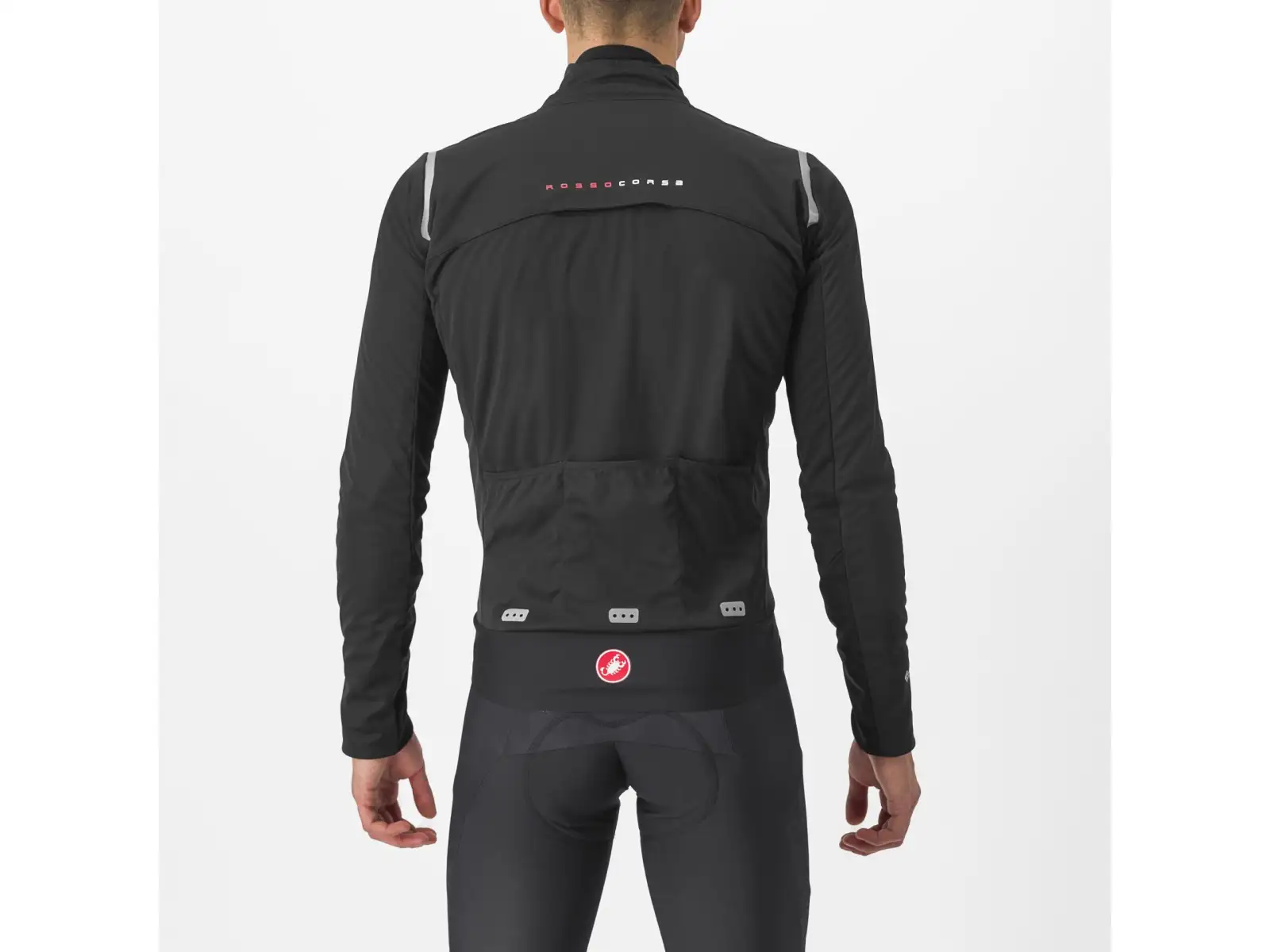 Castelli Alpha Doppio RoS Herrenjacke Light Black/Silver Reflex/Dark Gray