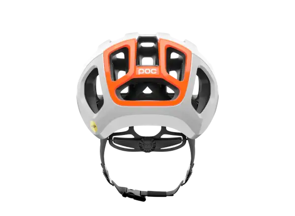 POC Ventral Air MIPS Straßenhelm Hydrogen White/Fluorescent Orange