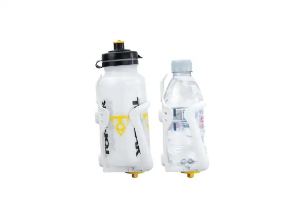 Topeak Modula Cage EX einstellbarer Flaschenhalter aus weißem Kunststoff