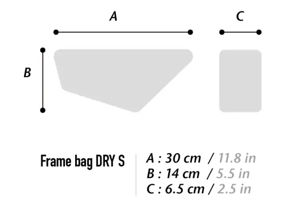 Woho X-Touring Frame bag Dry 2 l Rahmen-Tasche Diamond CyberCam Schwarz