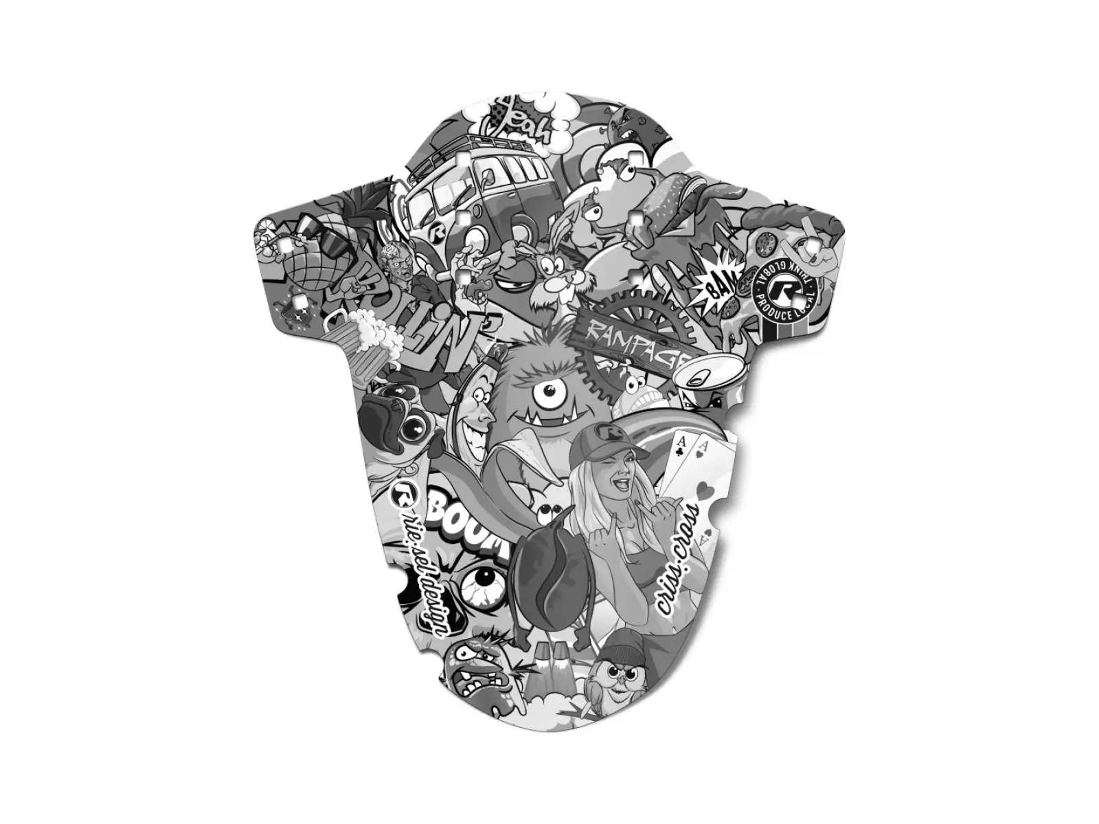 Rie:sel Criss:cross Schutzblech Stickerbomb Eyecatcher Ultra Black