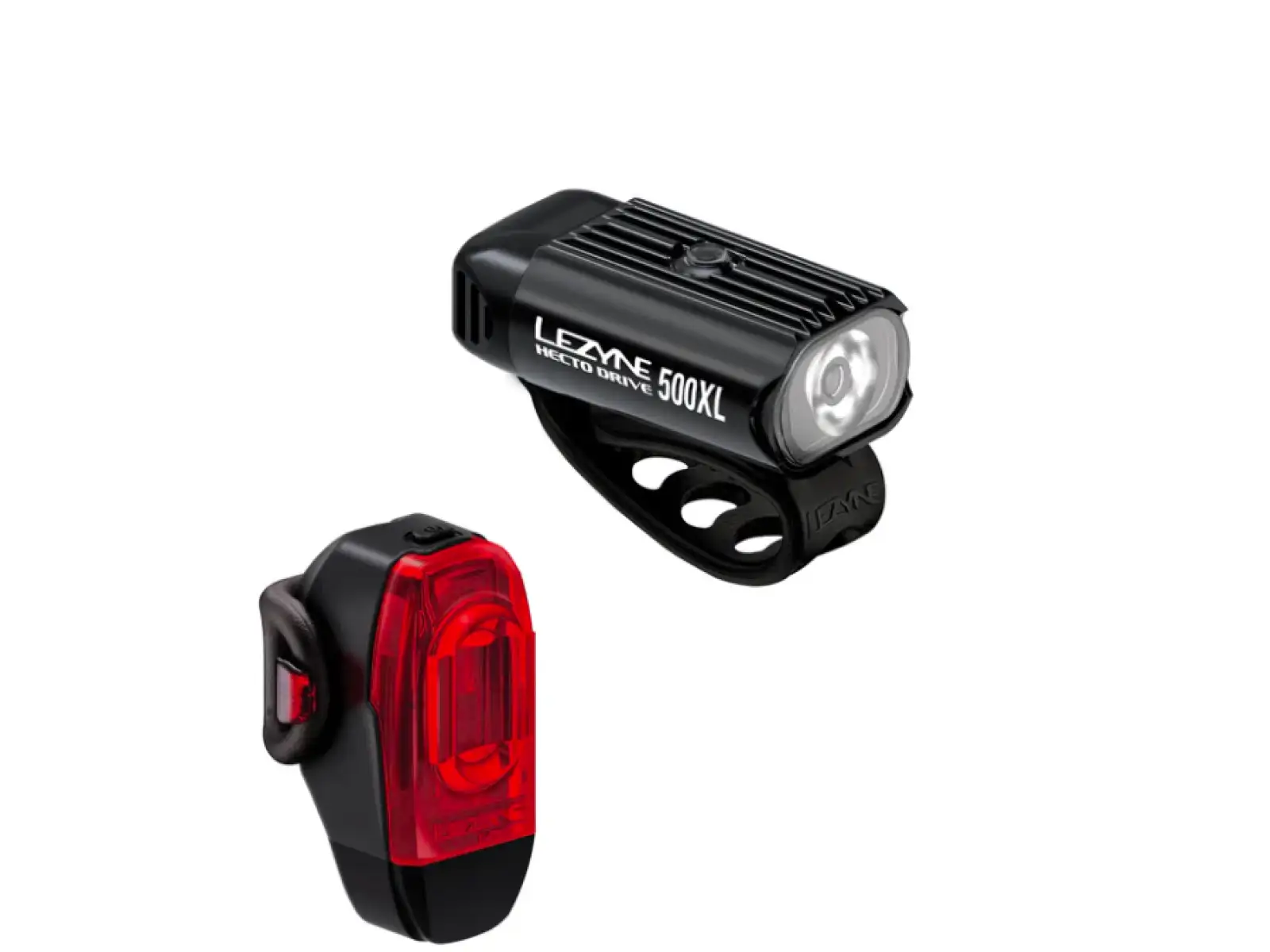 Lezyne Hecto Drive 500XL / KTV Drive + Lichterset Schwarz/Schwarz