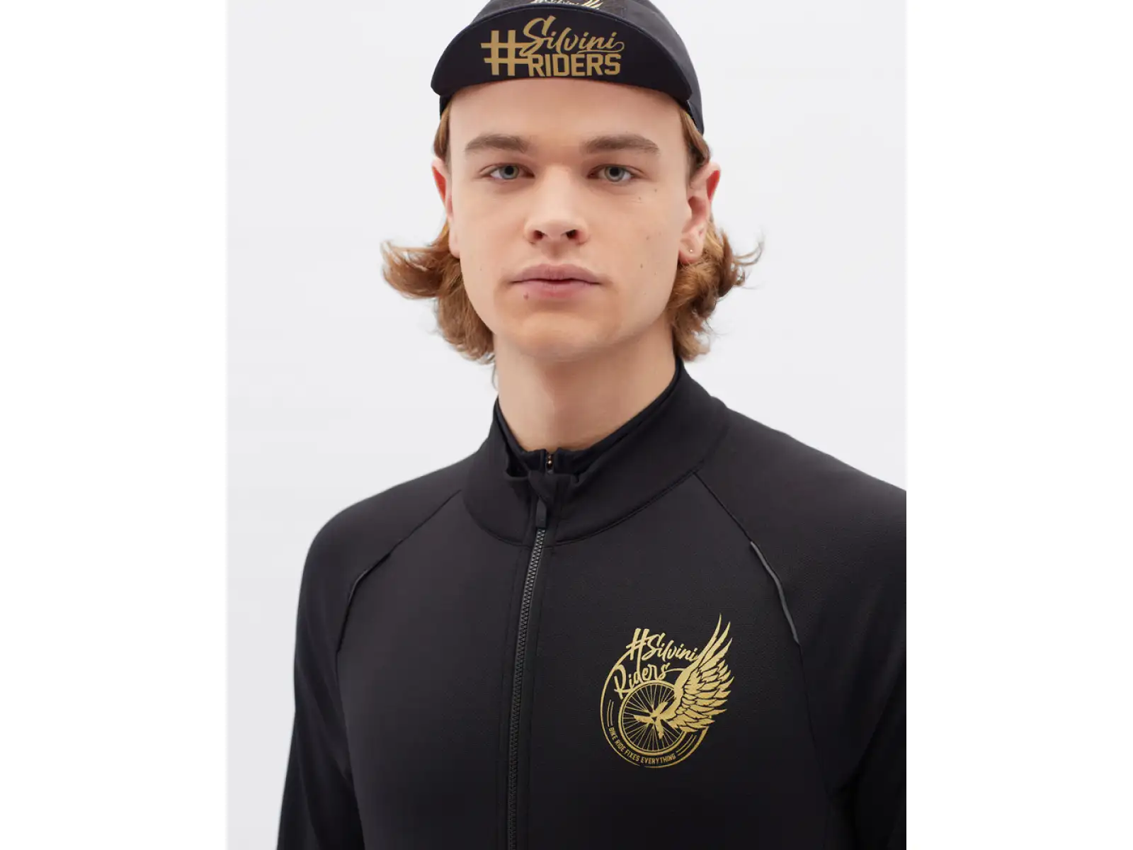 Silvini Leverono Herrentrikot Langarm Schwarz/Gold