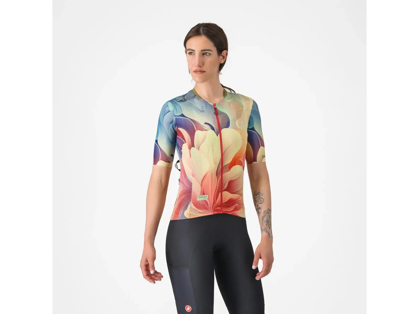 Castelli Unlimited Pro Damen-Trikot Kurzarm Multicolor Green