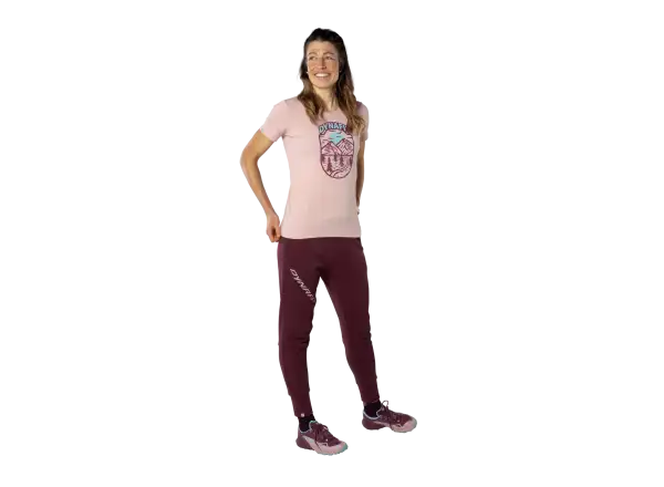 Dynafit Graphic Cotton Damen T-Shirt kurzarm Pale Rose/Horizon