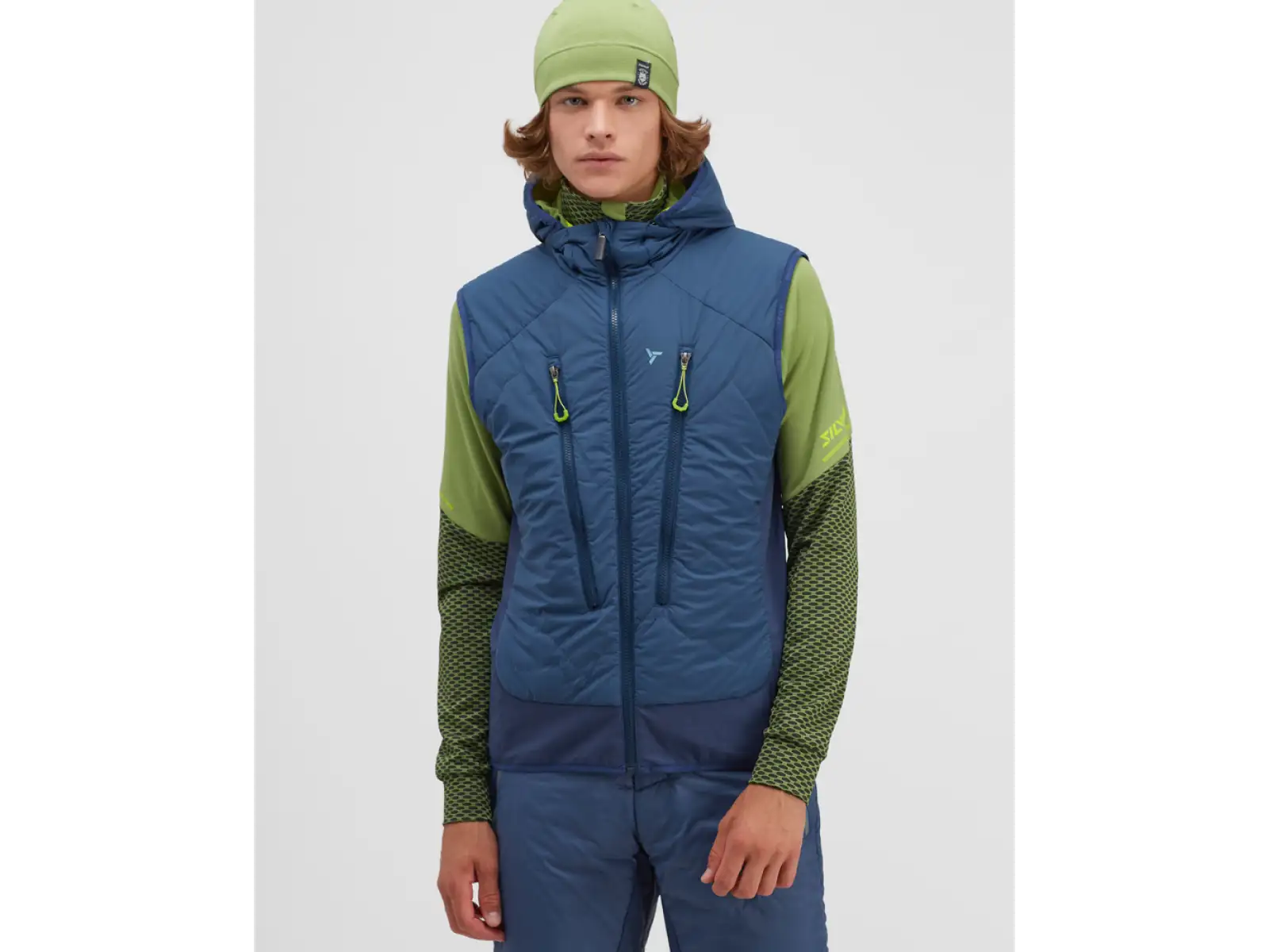 Silvini Polaro Herren-Skitourenweste Navy/Lime