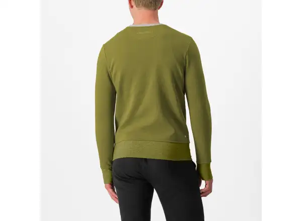 Castelli Logo Herrenhoodie in Avocado-Grün