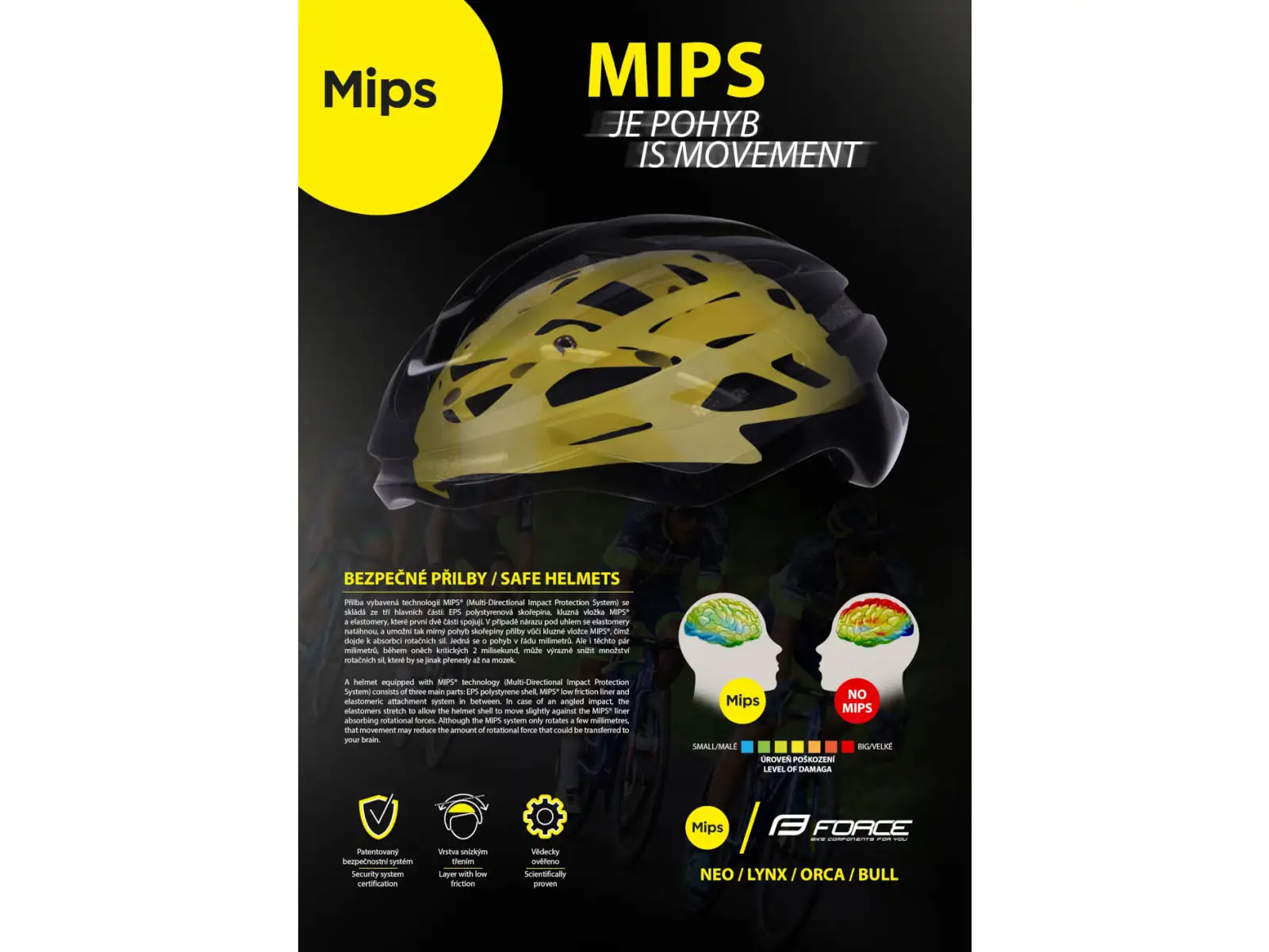Force Bull Hue Mips Fahrradhelm in Schwarz/Blau