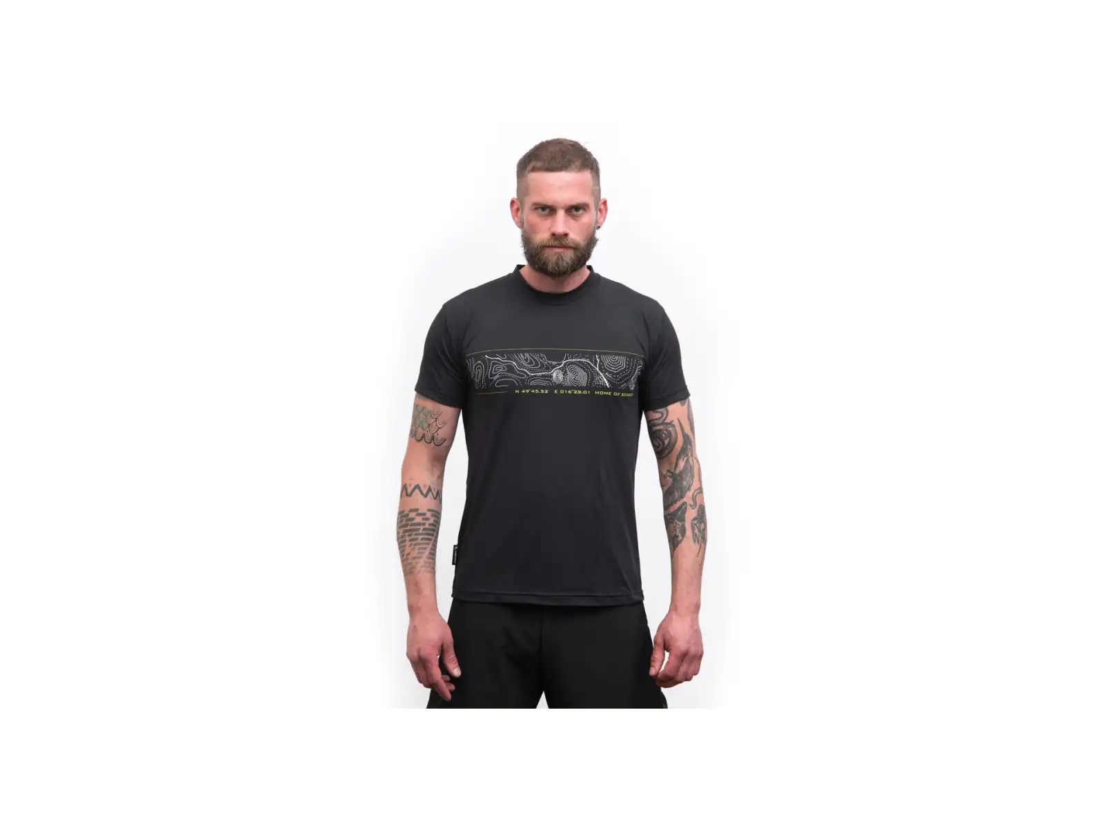 Sensor Coolmax GPS Herren T-Shirt Kurzarm schwarz