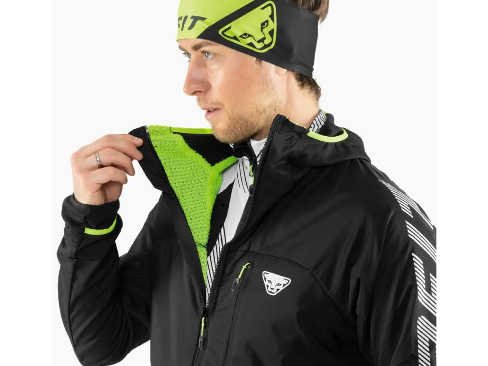 Dynafit DNA Polartec Alpha Herrenjacke Black Out/Neon Yellow