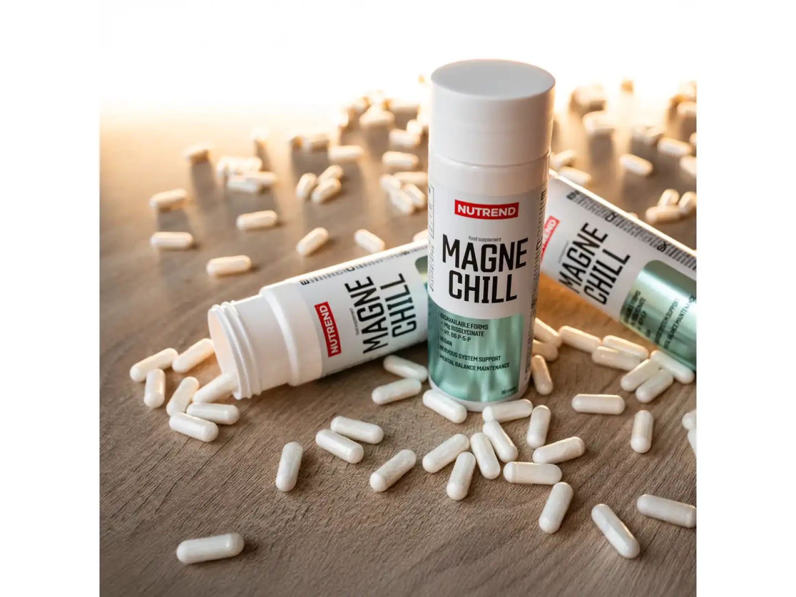 Nutrend Magnechill Magnesiumbisglycinat mit Vitamin B6 90 Kapseln