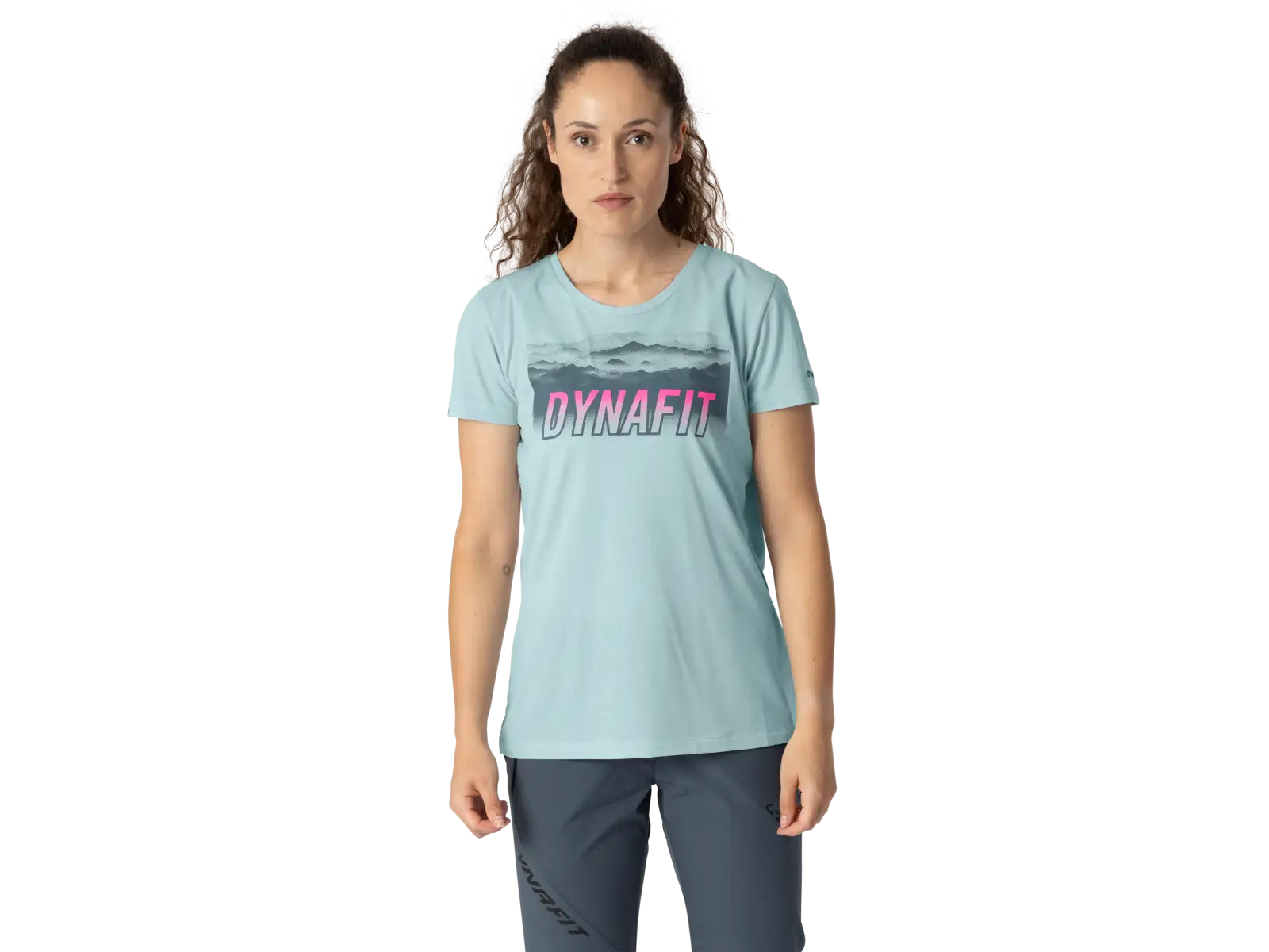 Dynafit Transalper Graphic Damen T-Shirt kurze Ärmel Cloud Blue