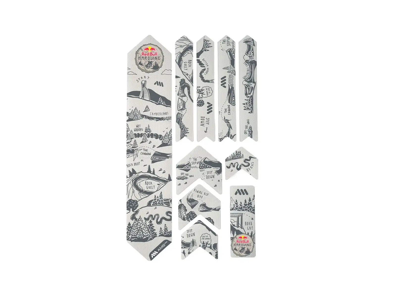 AMS Frame Guard Extra Rahmen-Schutzaufkleber RedBull / Hardline / Dark Grey
