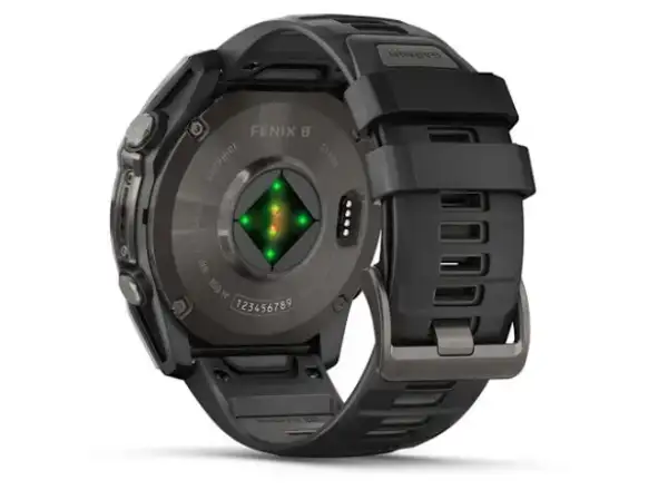 Garmin fenix 8 - 51 mm AMOLED Sapphire Smartwatch Carbon DLC Titanium Schwarz/Grau