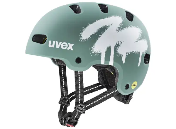Uvex Kid 4 Style Mips Kinderhelm Spray Sage Green Matt